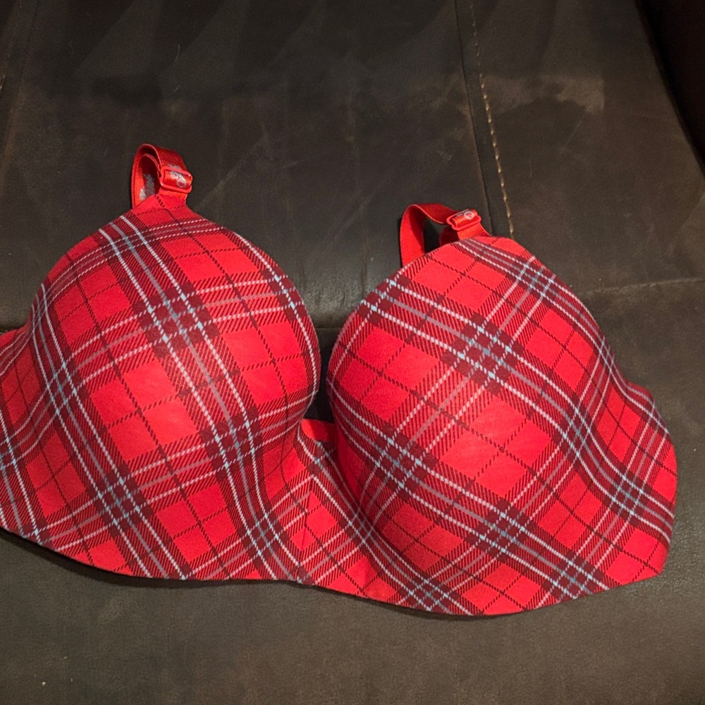 PINK Victoria's Secret Red Plaid Bra